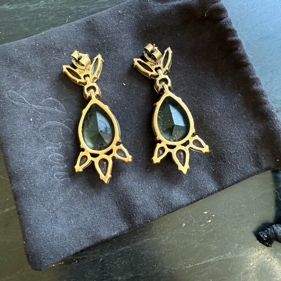 J. Crew Crystal Pear Drop Earrings - Picture 7 of 8